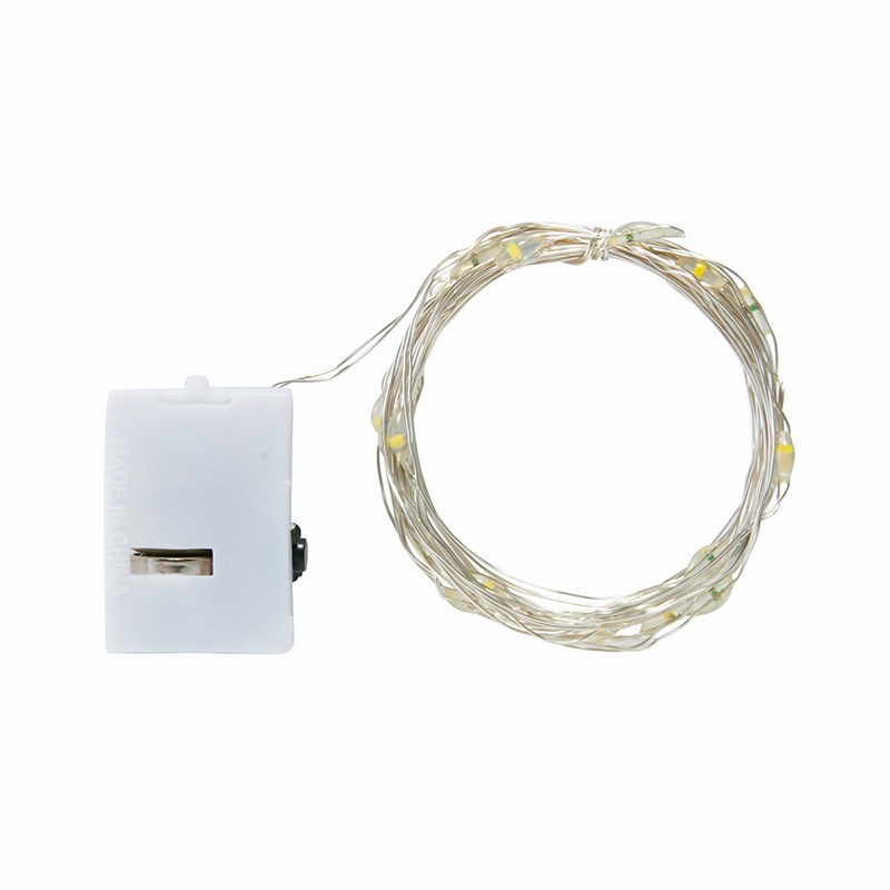 Led Small White Box Light String Three-Speed Adjustment Christmas Bouquet Decorative Light String Atmosphere Copper Wire Lantern Battery Box Light String