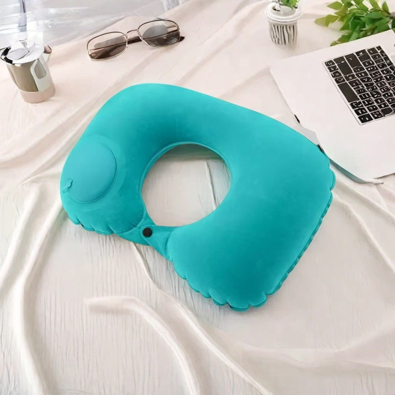 Подушка для шеи U-образная надувная подушка Женская шейная подушка для путешествий портативная ручная надувная подушка для самолета