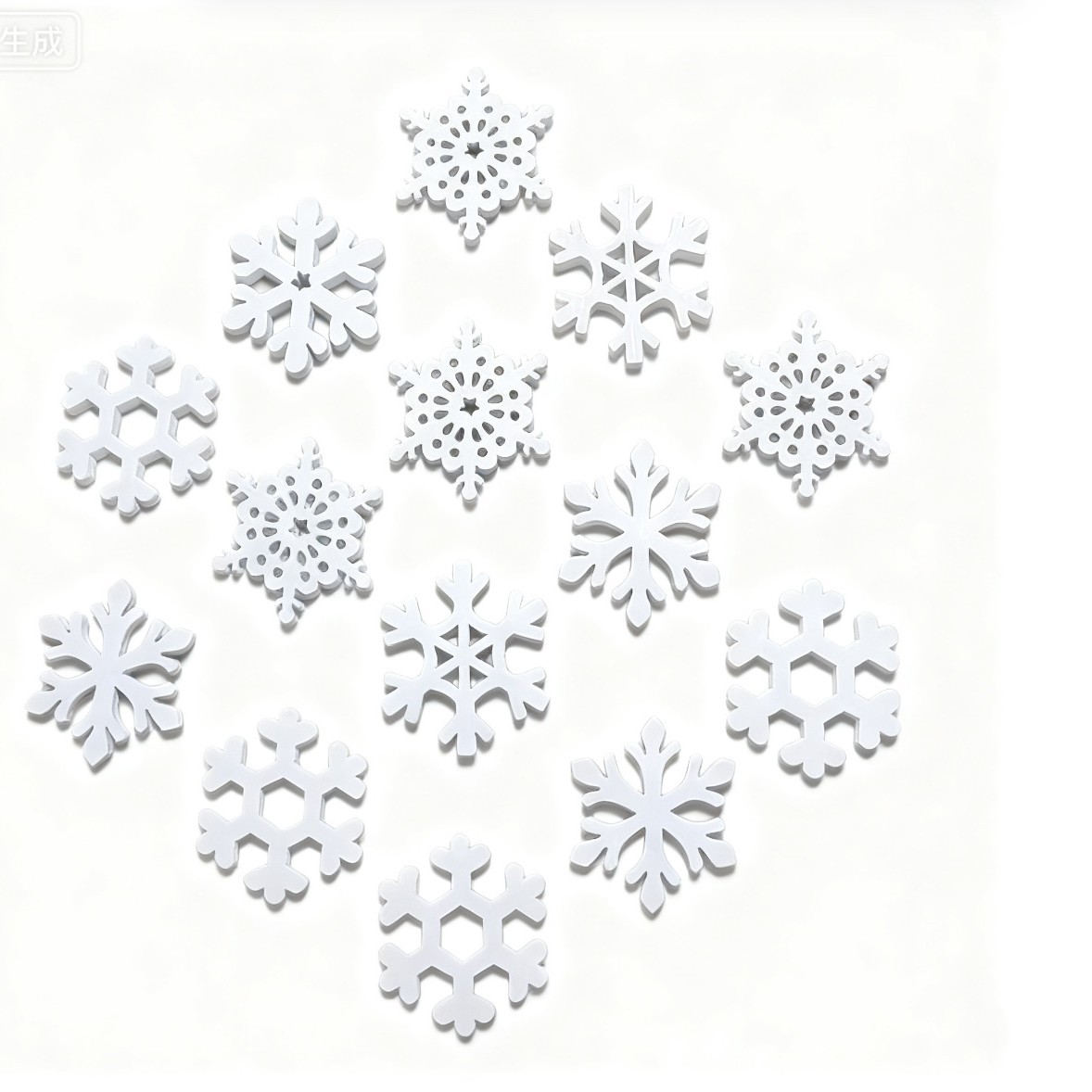 Christmas Tree Pendant Wooden Crafts Home Decoration Holiday Gifts Christmas Ornaments Small Snowflake Wood Chips Wooden