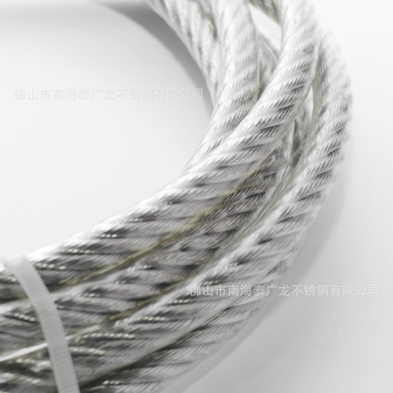 304, 201 stainless steel coated wire rope anti-theft clothesline wear-resistant traction fastening specifications shipped in Guangdong