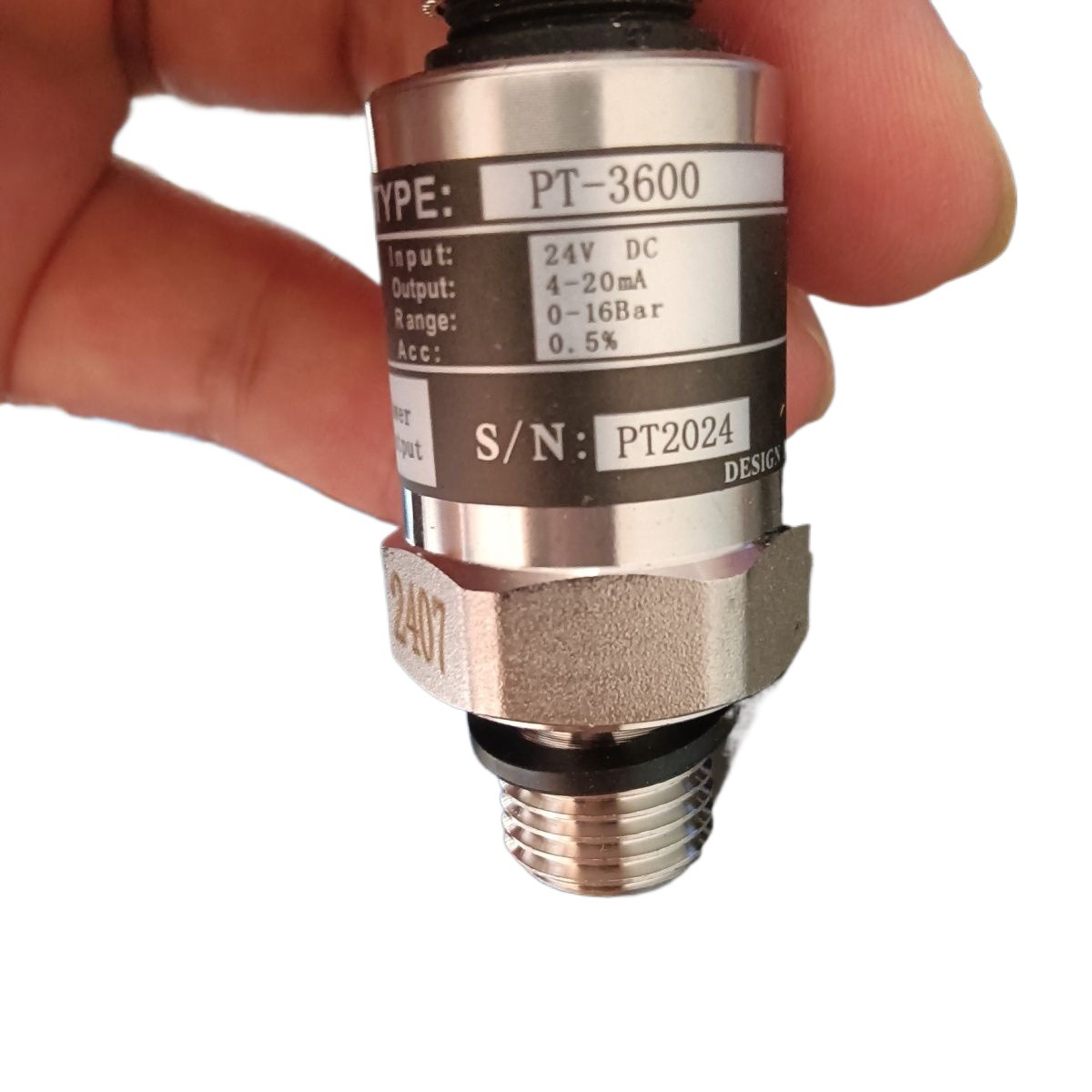 Pressure Sensor Two-Point Tooth Without Wire Probe Current 4-20Ma Voltage 9-36 Volt Universal Air Compressor Water Pump