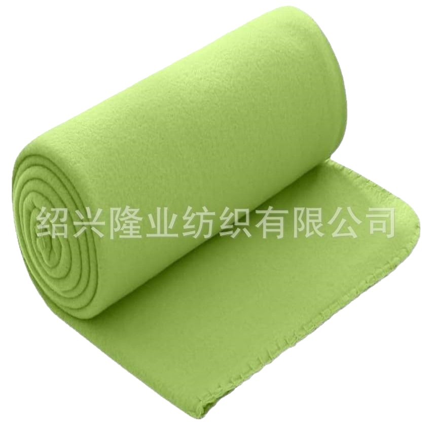 BSCI Shaoxing Factory Cross-border Solid Color Double-sided Fleece Outdoor Blanket Office Air-conditioning Blanket Double-sided Fleece Blanket