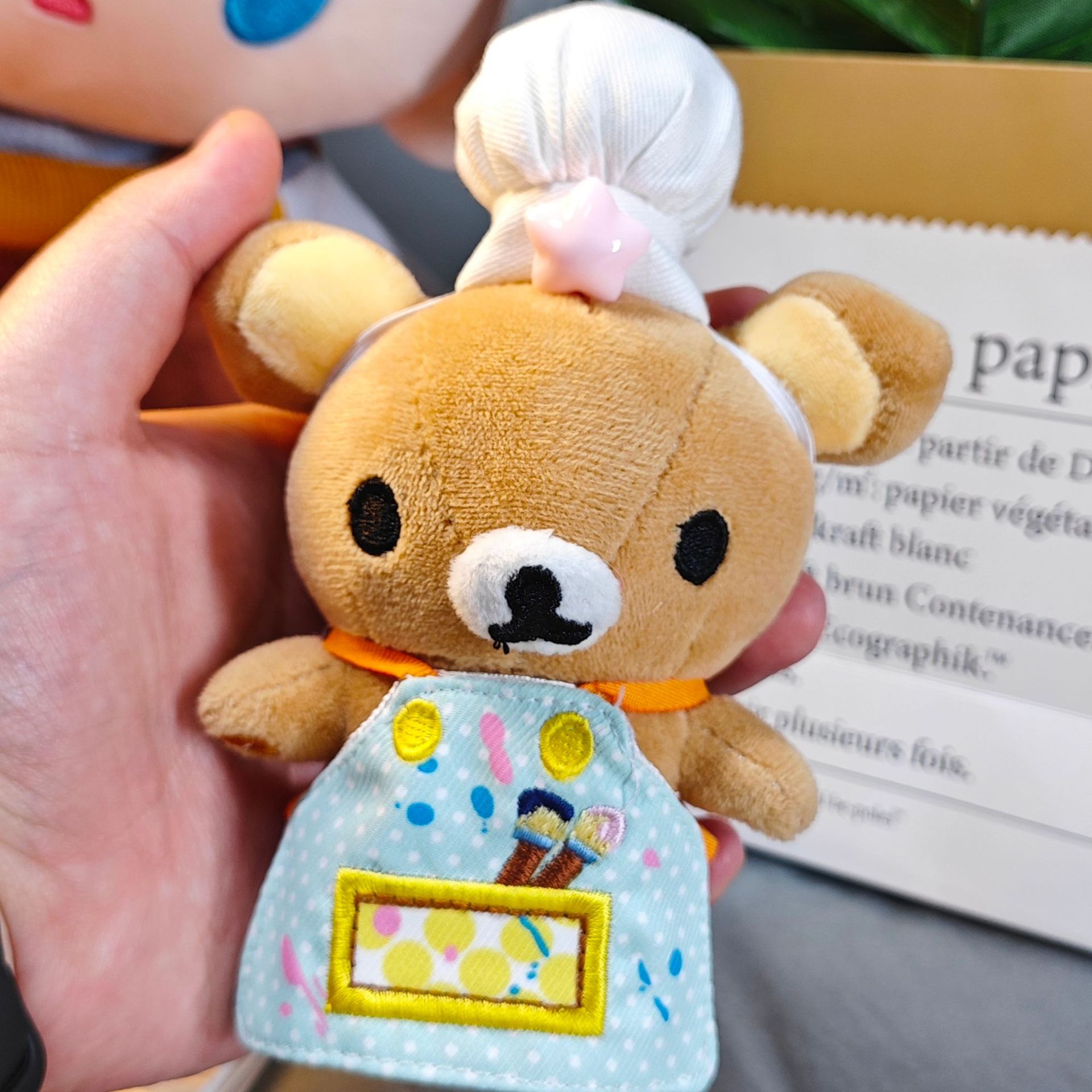 Labubu Kt Doll Clothes Rilakkuma Apron Doll Universal Versatile Embroidered Apron Beret Doll Outfit Chef Hat