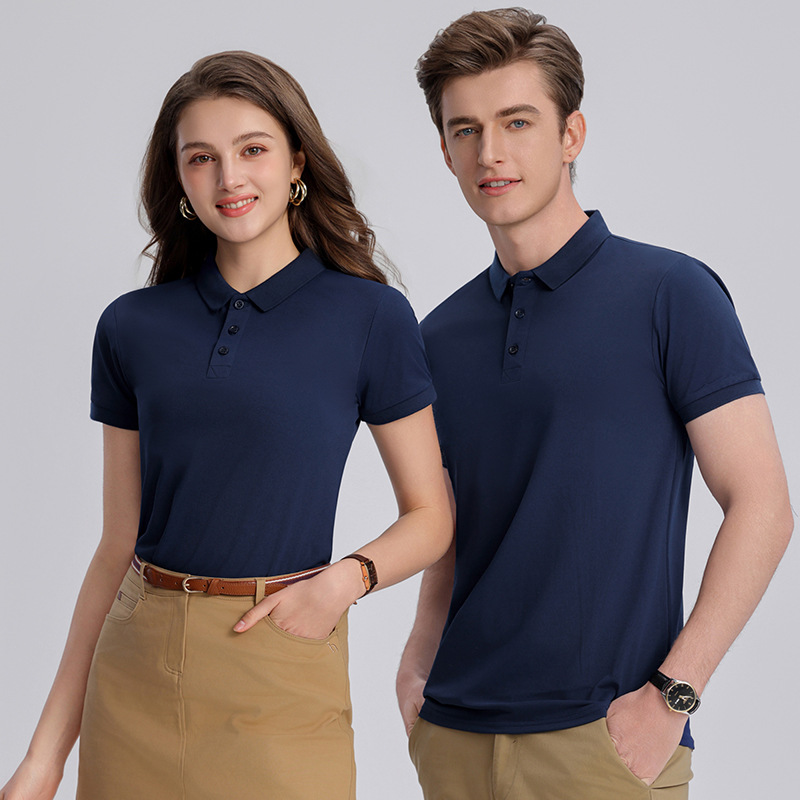 High-End Lapel Polo Shirts, Customized Corporate Culture Shirts, Work Clothes, Group Clothes, T-Shirts, Cross-Border Short-Sleeved Printing and Embroider