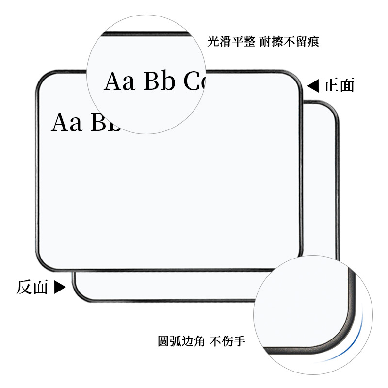 3013 Wholesale Double-Sided Kidsren's Edged English Learning Desktop Message Board Drawing Board Home Student Teaching Small Whiteboard