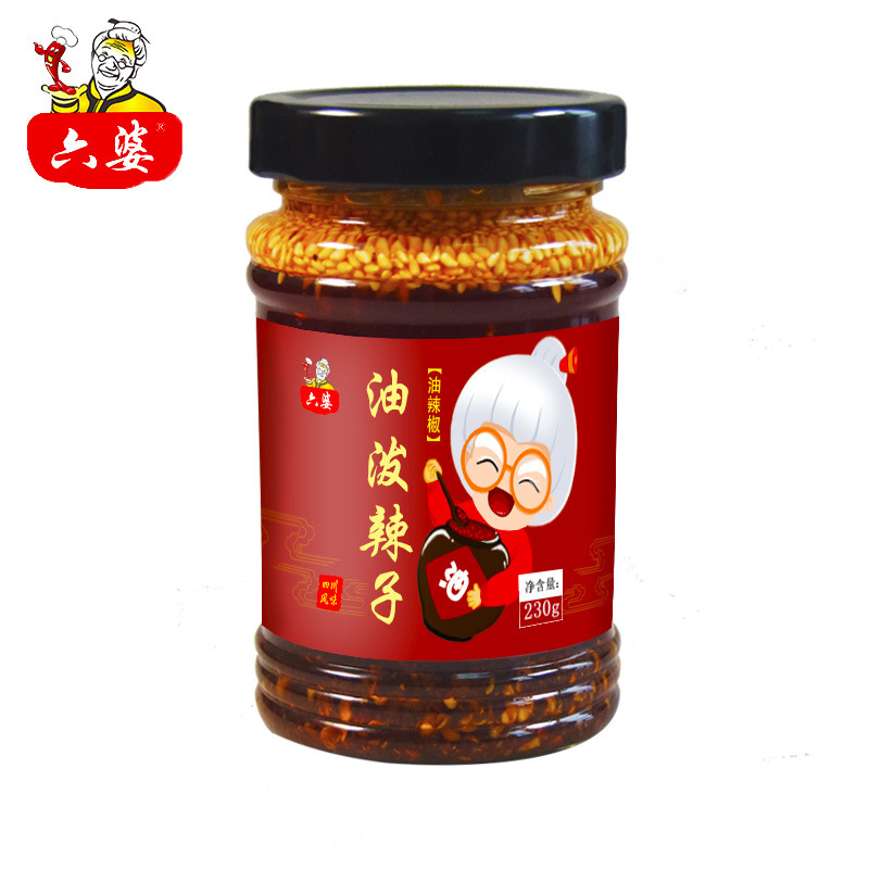 Liupo 230g Sichuan red oil spicy chili oil Sea pepper oil hot pepper pepper Cold noodles seasoning hot pepper