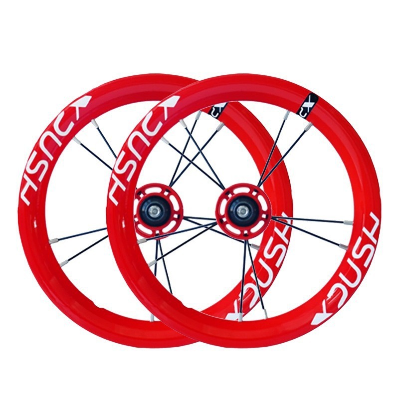 Factory direct XPUSH children's balance wheel set carbon fiber wheel set colorful wheel set 12 inch aluminum alloy wheel set