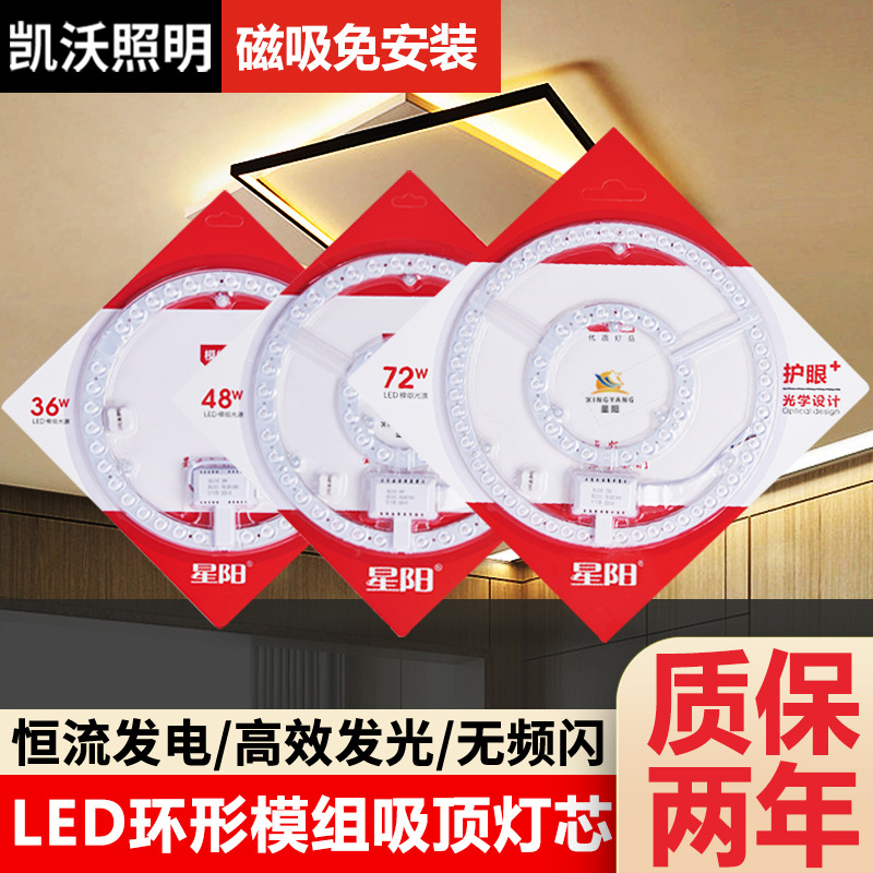 led ceiling lamp core magnetic suction lamp panel energy-saving light source module constant current patch lamp core highlight ceiling lamp replacement core