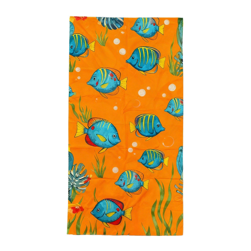 Factory Cross-Border Amazon Microfiber Printed Beach Towel Swimming Sports Bath Towel Towel Absorbs Water Quickly Customized Products