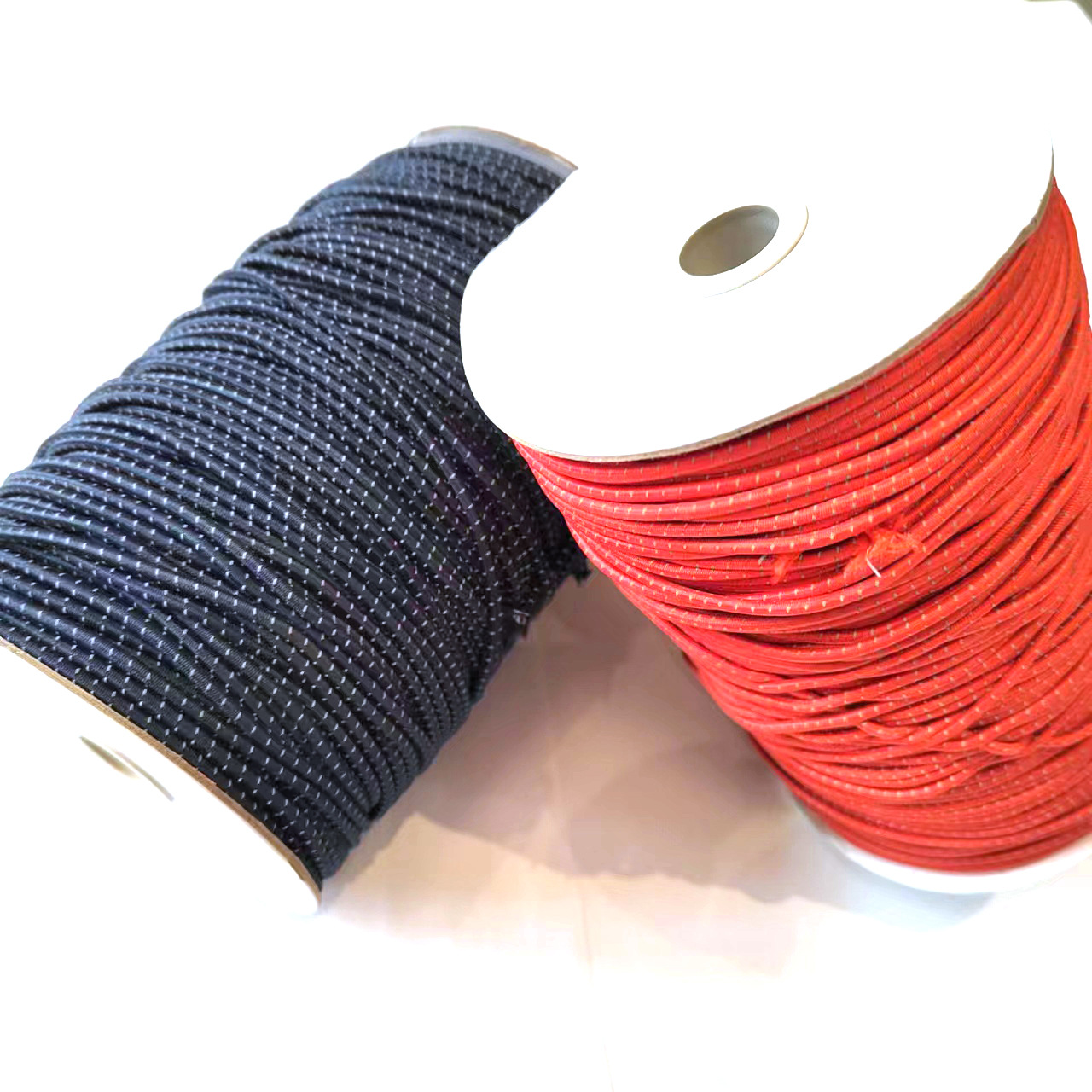 Round Elastic Band for Clothing, Shoes, and Hats; Core-Spun Elastic Cord with Double-Color Jump Point; Elastic Webbing Rubber Band with High Elasticity