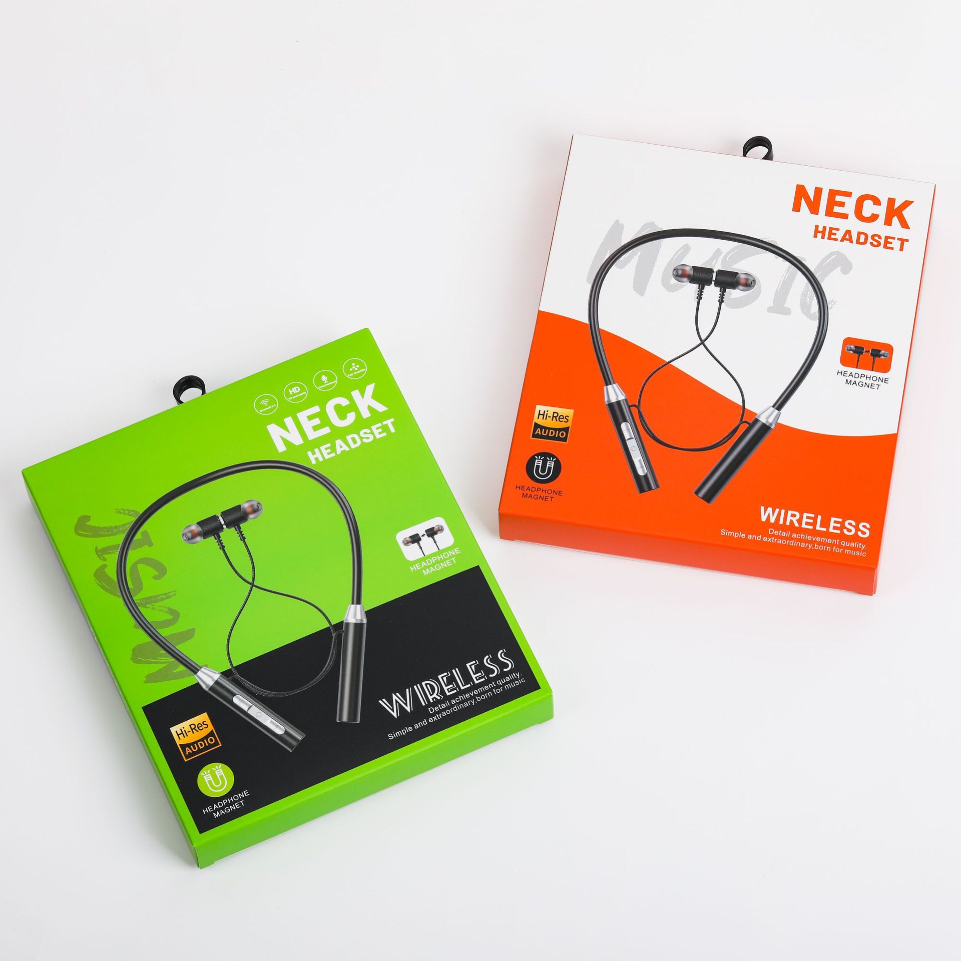 New Necked Headset Neutral Universal Packaging Sports Bluetooth Headset Necked Packaging Box in stock Wholesale