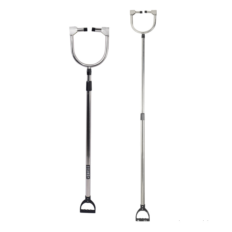 Telescopic U-Shaped Fork Stainless Steel Anti-Riot Steel Fork Telescopic Explosion-Proof Fork Security Self-Defense Kindergarten School