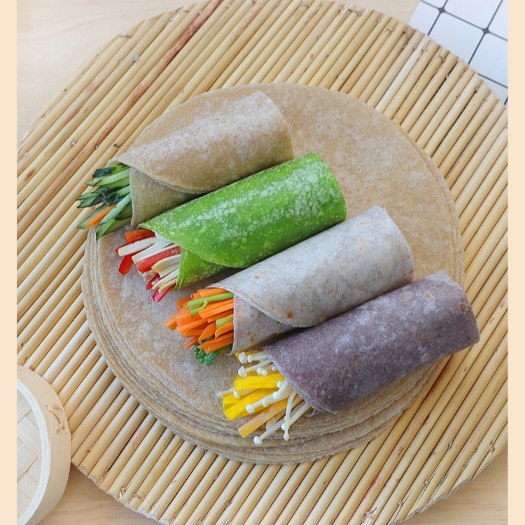 A generation of spring cake coarse cereal burrito spinach burrito black whole wheat burrito different varieties of coarse grain buckwheat burrito crust