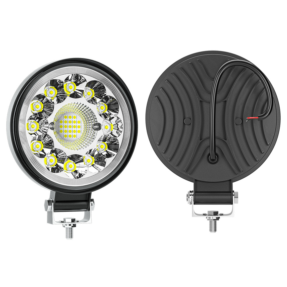 DXZ car LED work light round 4 inch 33LED work light mixed light modified truck headlight spotlight