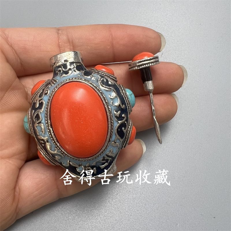 Специальная коллекция бутылок для нюхательного табака, коллекция из сплава меди, инкрустированное золото для создания внутренней росписи, набор для курения с эмалью, тибетские драгоценности