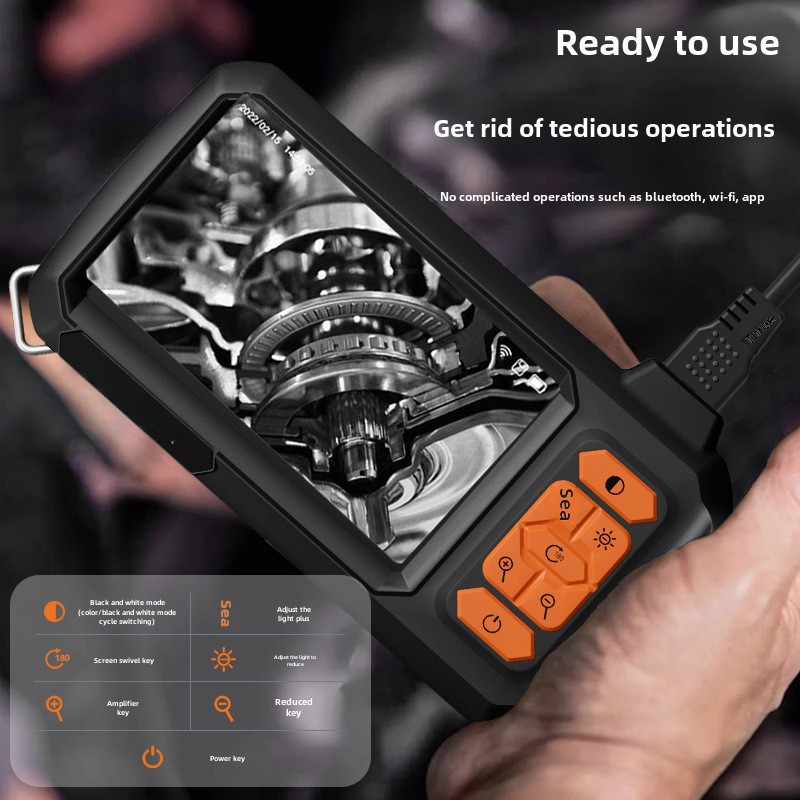 Industrial pipeline endoscope 1080p HD with screen endoscope 4.3 inch handheld endoscope