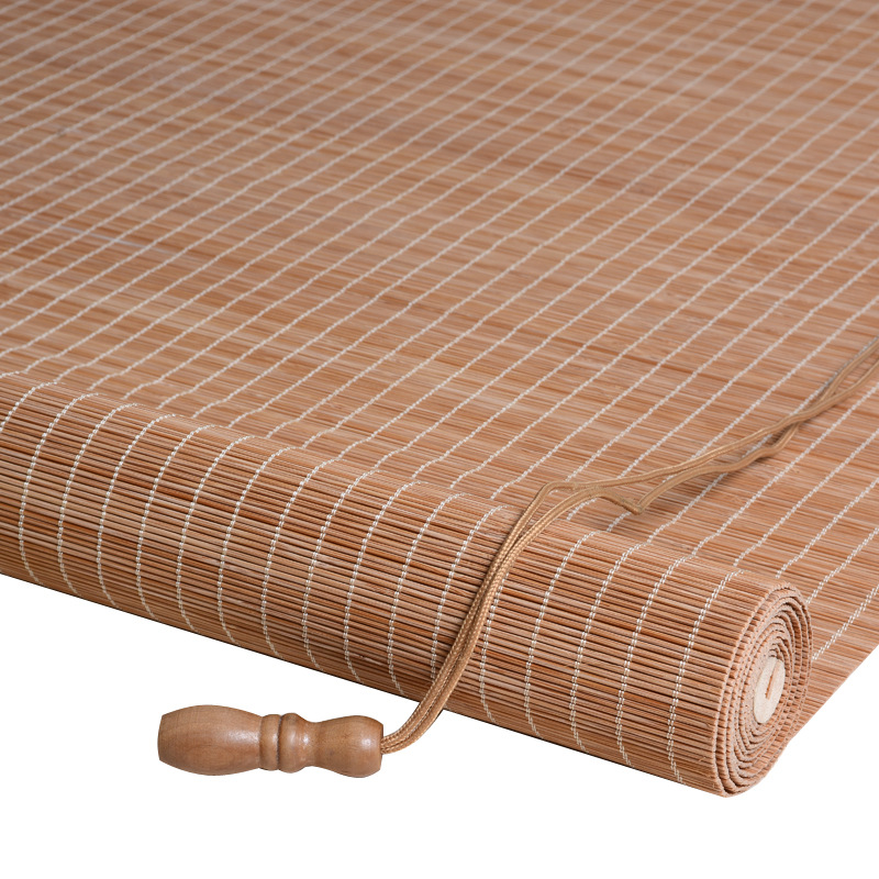 Sunshade Printed Roller Blinds Export Factory Tea Room Office Partition Bamboo Curtains Homestay Hotel Decorative Bamboo Curtains