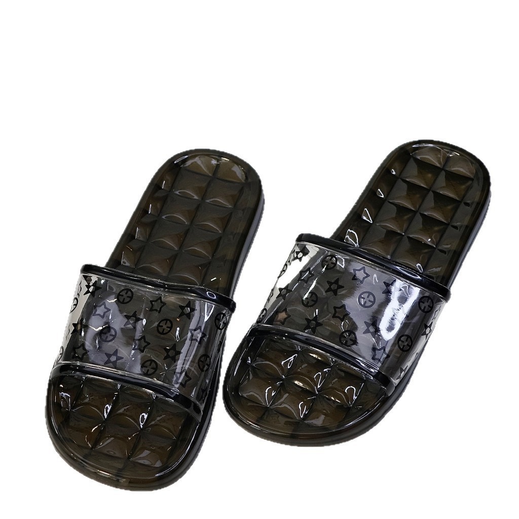 Slippers for Women Internet Celebrity Crystal Transparent Slippers for Women to Wear Outside Summer Bathroom Bathing Home Indoor Non-Slip Anti-Odor Women