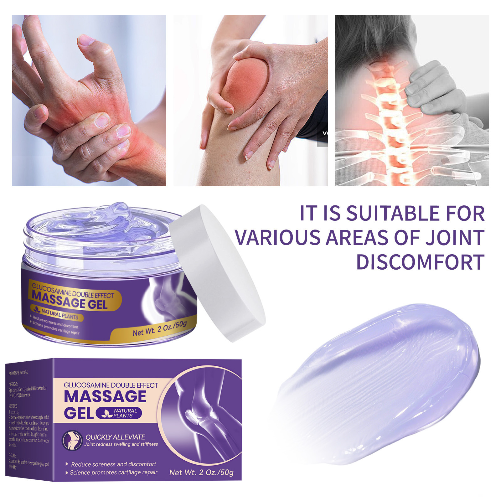 Body Joint Massage Soothing Gel Relief Shoulder Neck Knee Joint Redness Swelling Soreness Discomfort Soothing Care Gel