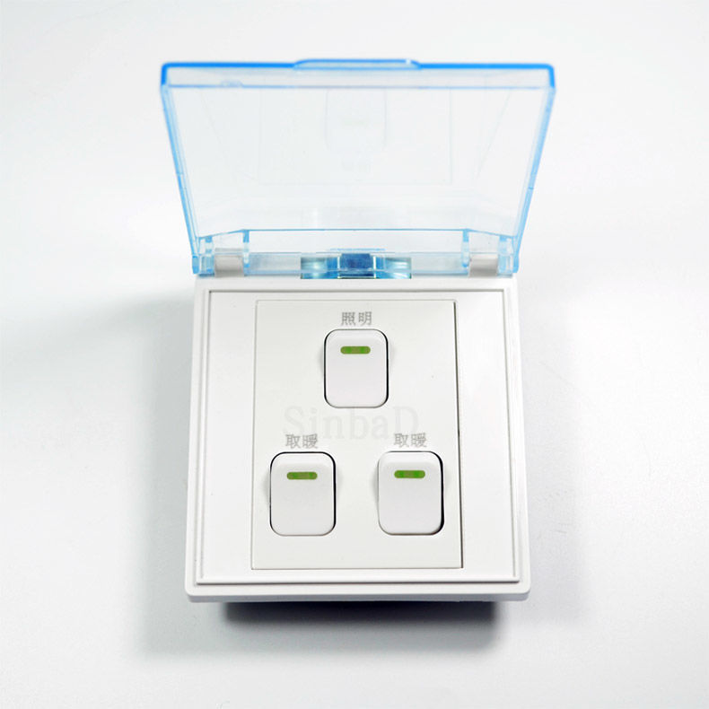 Universal Bathroom Heater Switch with Three Functions: Lighting, Heating, and Ventilation