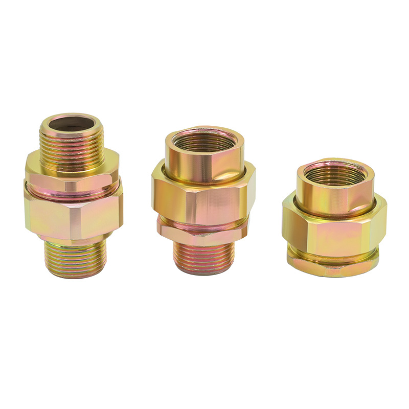 Bhj Explosion-Proof Union Carbon Steel Galvanized 3/4 Internal and External Thread Inner Wire 6 Points to Wire 4 Points Short Joint Explosion-Proof Pipe Joint