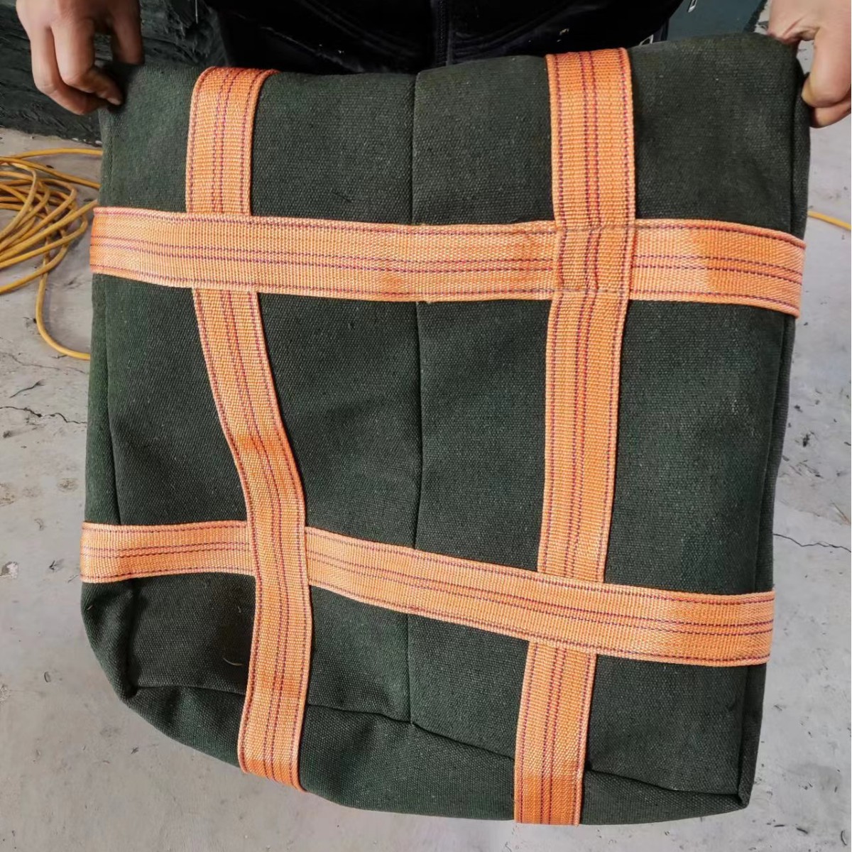 Ton Four-Lift Canvas Ton Ground Load-Bearing Logistics Express Transfer Ton Bag Thickened Canvas Ton Bag