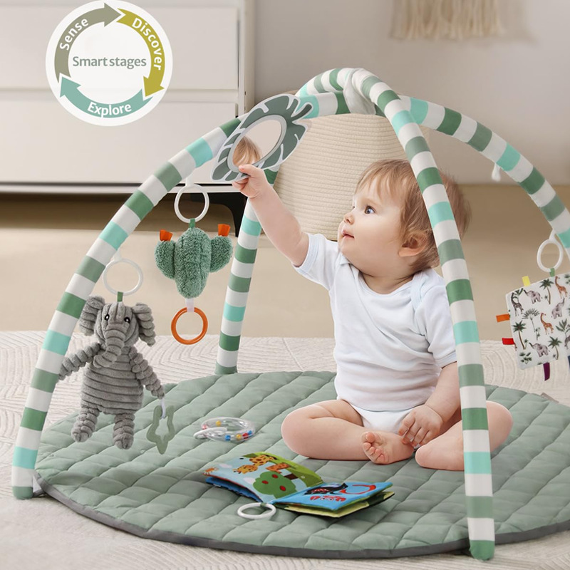 New Infant Fitness Stand Crawling Mat Game Blanket Round Crawling Mat Cloth Book Pendant Amazon