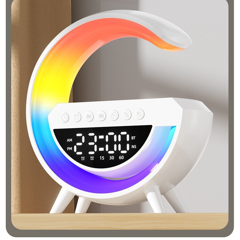 3401 wireless blue mini version audio charging atmosphere alarm clock night light birthday gift intelligent high sound quality