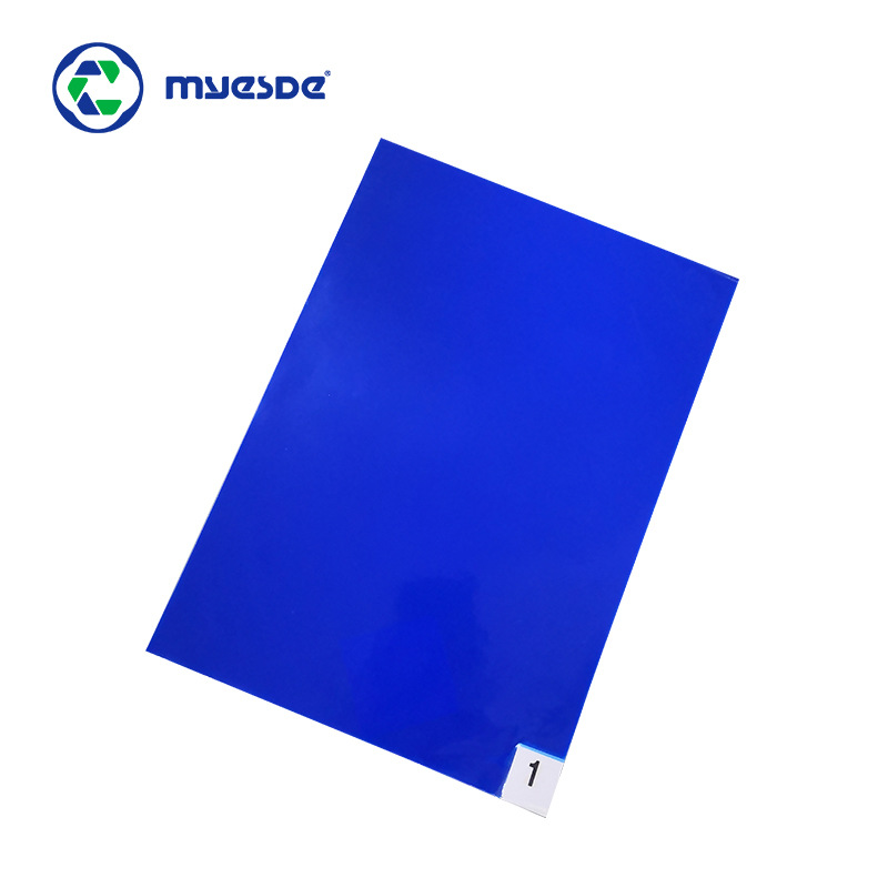 Factory direct 600mm * 900mm tearable dust pad anti-static dust removal floor glue blue dust pad