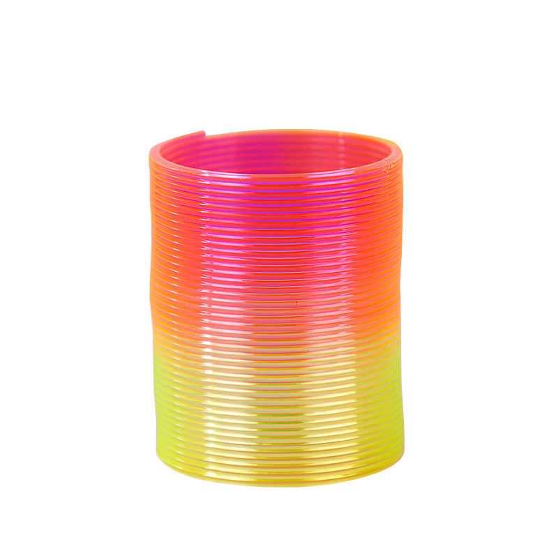 New Sequin Color Rainbow Spring Ring Children's Magic Spring Ring Jenga Wholesale Mini Rainbow Ring Jenga