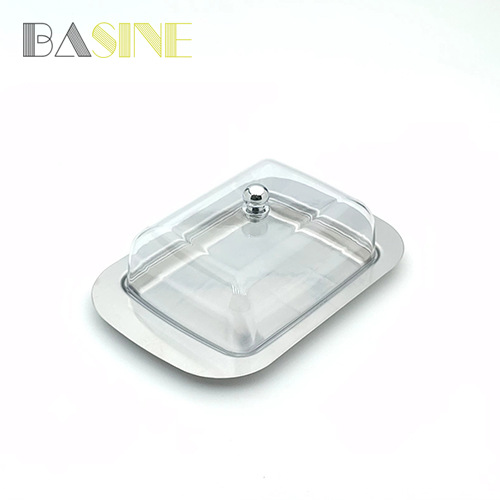 Фабричное прямое предложение западного десертного сырного бокса, металлическая масленка с пластиковой крышкой, масленка, сырная тарелка