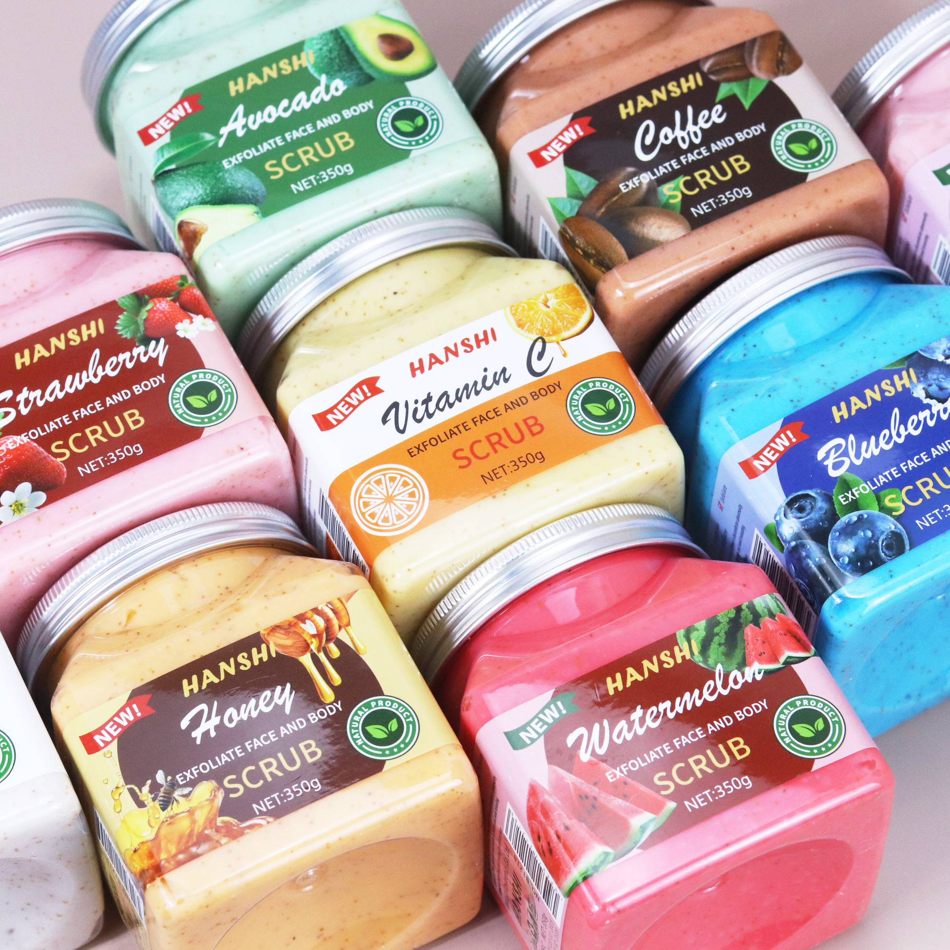 Cleansing and Exfoliating Fruit Scrub 350ml Body Fragrance Scrub Bodyscrub Exfoliating Spot