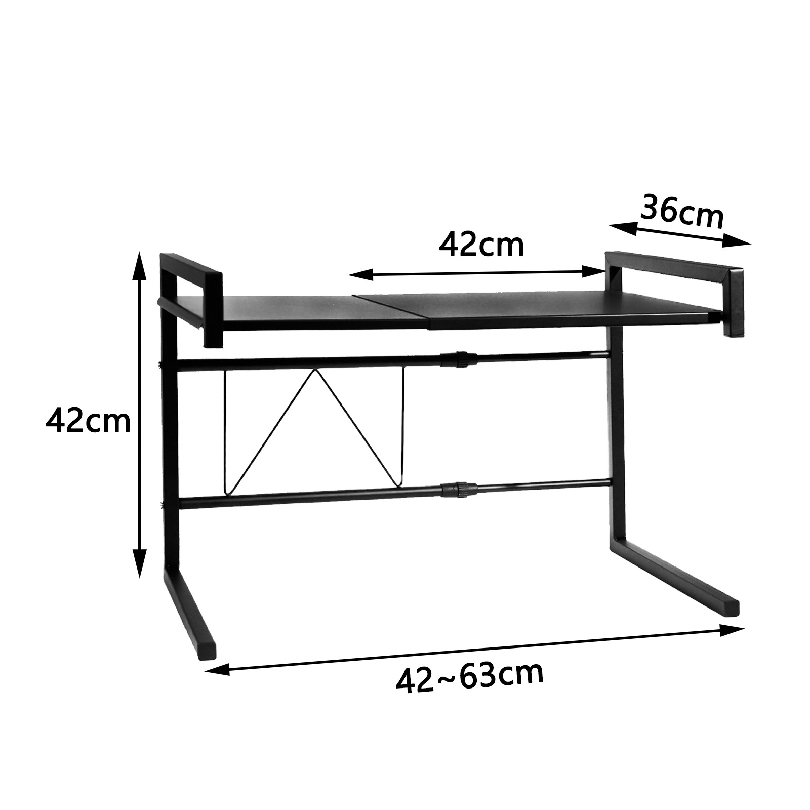 Amazon cross-border retractable microwave oven rack adjustable kitchen seasoning double-layer storage multi-functional storage rack