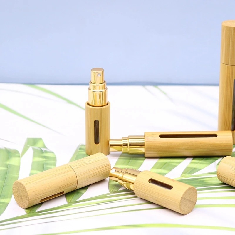 Manufacturer Wholesale 5Ml10Ml Bamboo Spray Bottle Perfume Essential Oil Bottle Natural Bamboo Essential Oil Spray Bottle