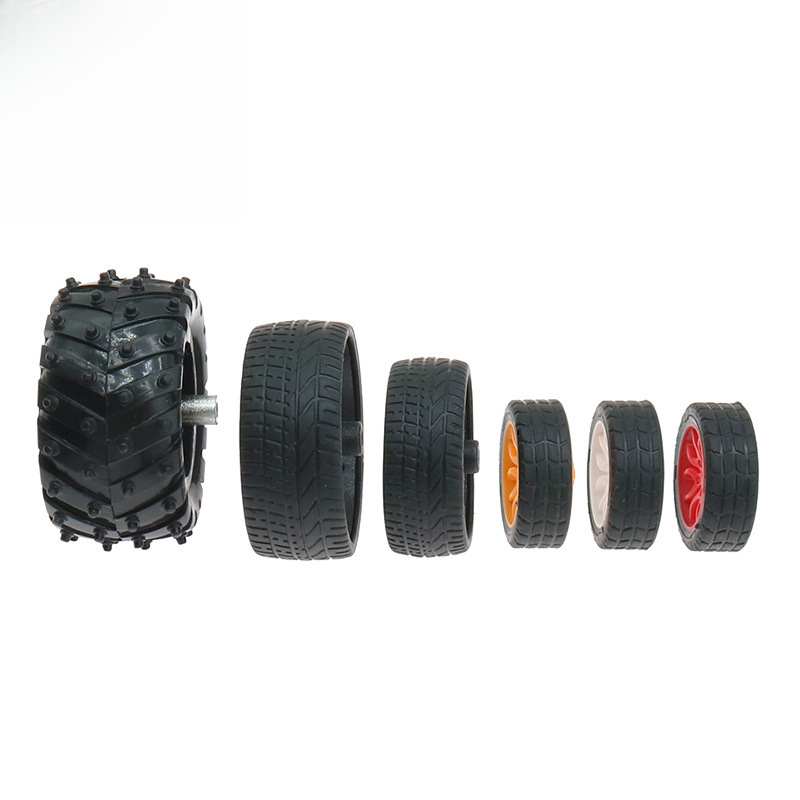 Rubber Wheels, Micro Multi-Specification Tires, Toy Car Wheels, Assembled Model Robot Car