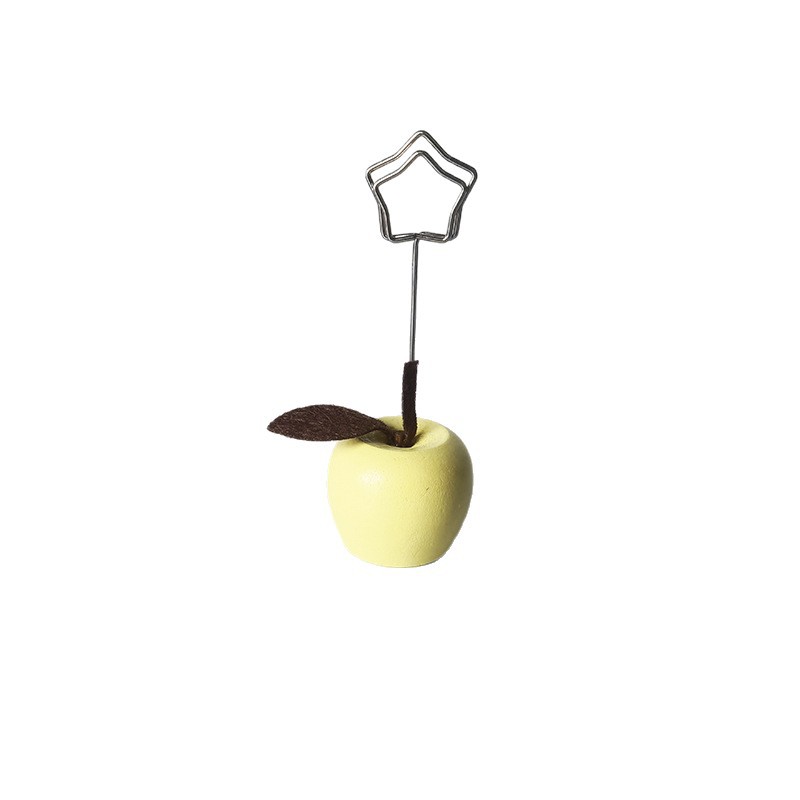 Wooden Crafts Apple Mushroom Business Card Holder Creative Mushroom Ornaments Desktop Card Holder Cross-Border Supply