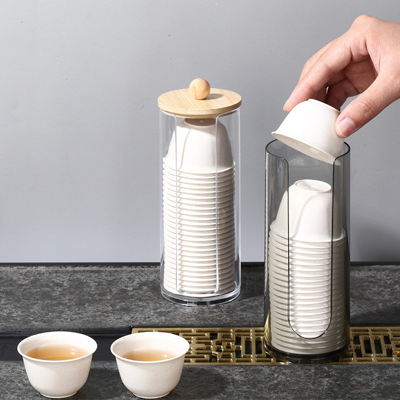 Food-Grade Rice Husk Kung Fu Tea Cup Small Cup Thickeneded High Temperature Resistant Travel Tea Set Tea Cup Disposable Tea Cup