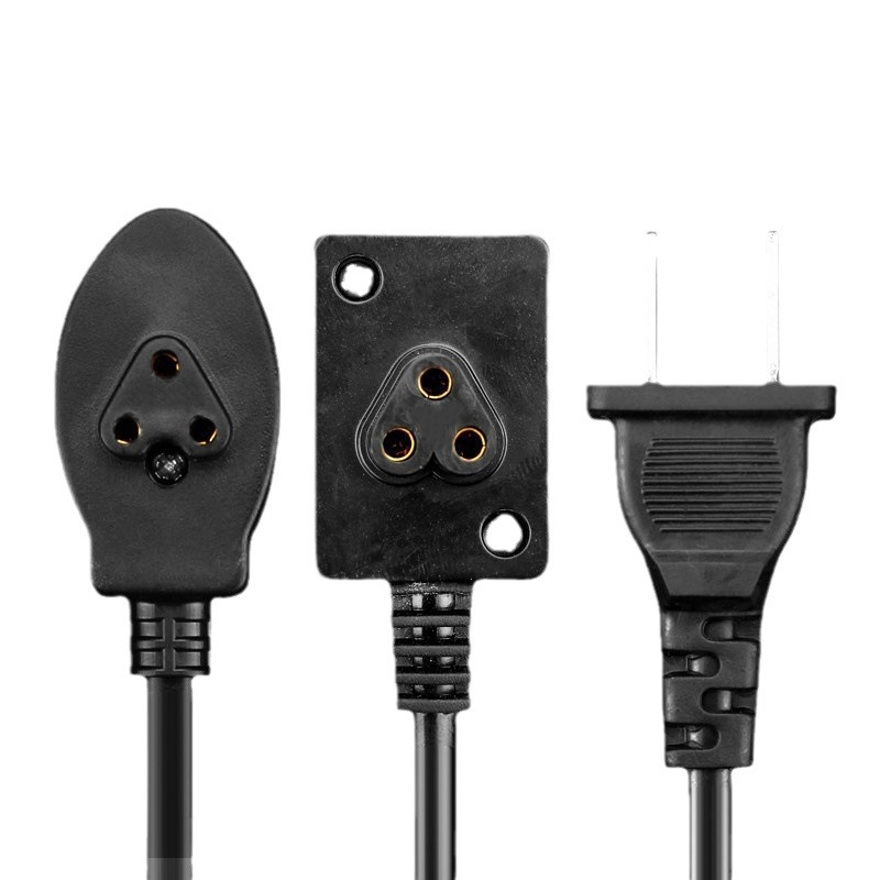 Wholesale Universal Three-Hole Hot Water Bottle Charging Cable Hand Warmer Power Cord Electric Heating Two-Hole Plug Charger Dropshipping