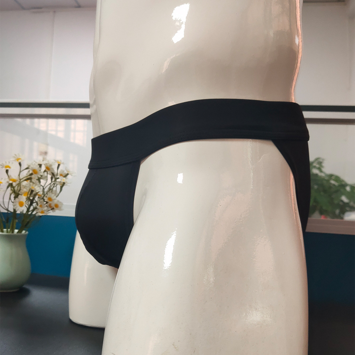 Мужские стринги иностранной торговли сексуальное нижнее белье нейлоновые трусы показывающие большие мужские T-штаны