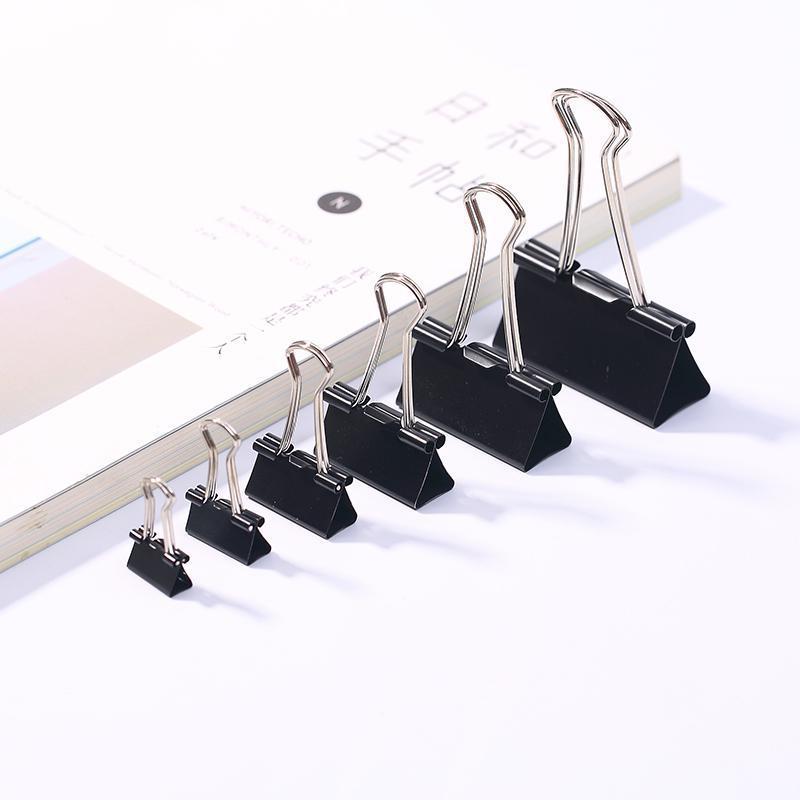 Complete specifications black color long tail clip dovetail clip metal binding clip office stationery ticket clip
