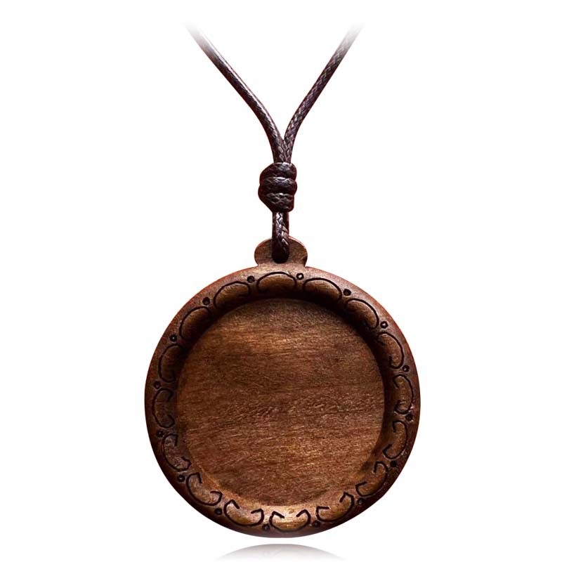 Кросс-бордерное деревянное ожерелье Новое DIY Ретро деревянные лесные ювелирные изделия Кружевная основа Инкрустированная основа Можно настроить образцы