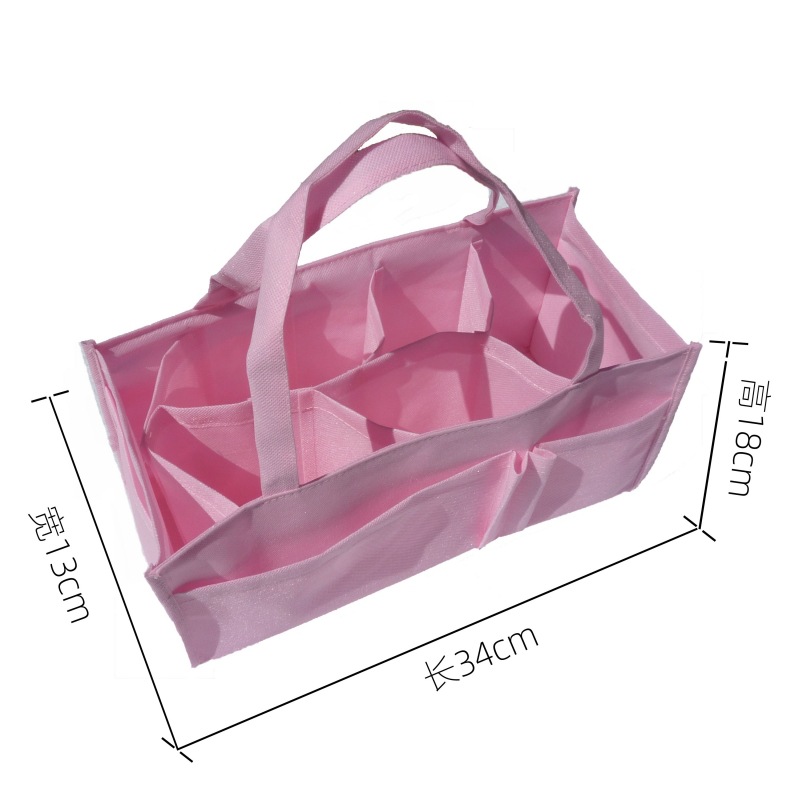 Portable Mommy Bag, Mommy Bag, Non-Woven Liner Bag, Multifunctional 7-Compartment Separated Mommy Bag, Mother and Baby Supplies Wholesale
