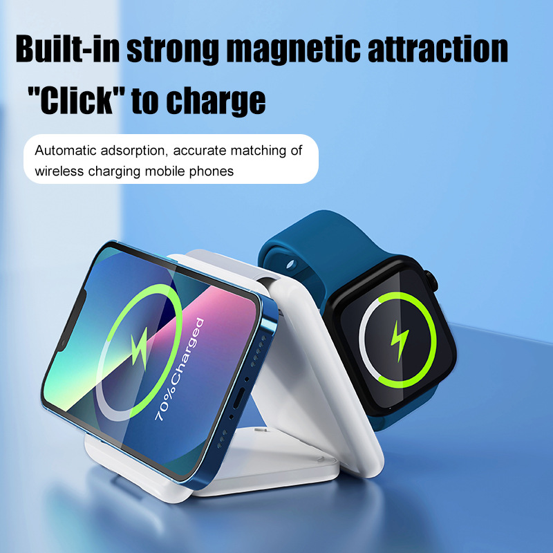Amazon cross-border new P14 folding magnetic wireless charger three-in-one multifunctional for Apple 14
