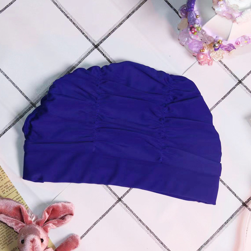 2025 New Women's Comfortable and Versatile Swim Cap for Short and Long Hair, Ear Protection, Non-Tightening, Extra Large, Pleated, Waterproof, Casual