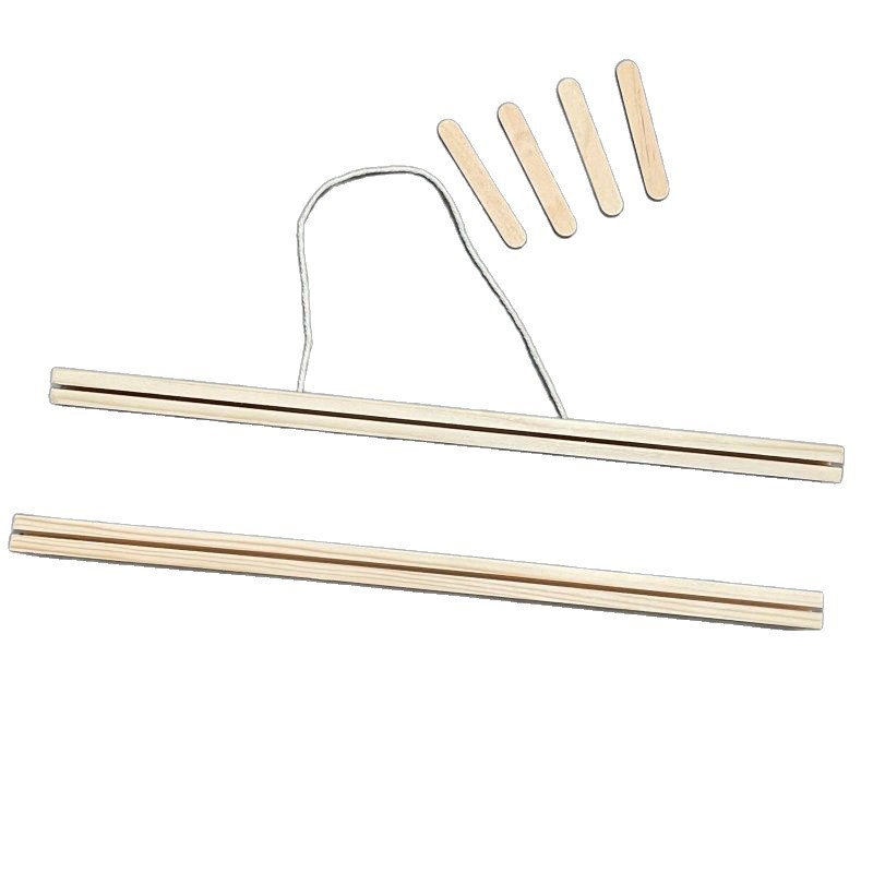 Solid Wood Hanging Scroll DIY Tool-Free Solid Wood Hanging Picture Clip Decorative Poster Hanging Rod Grooved Clip Hanging Scroll