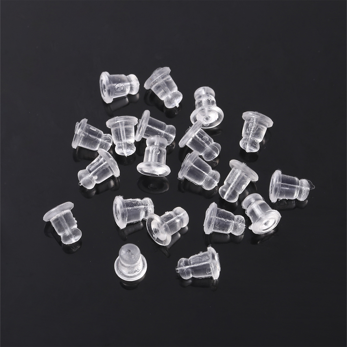 Silicone Bullet Ear Plug Ear Stud Transparent Plastic Pad Handmade DIY Earrings Accessories Ear Plug Ear Plug Ear Cap