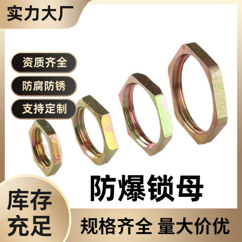 Взрывозащищенная гайка 1/2 гайка взрывозащищенная гайка соединительная гайка для гибкого трубопровода G3/4-G1 углеродная сталь гайка