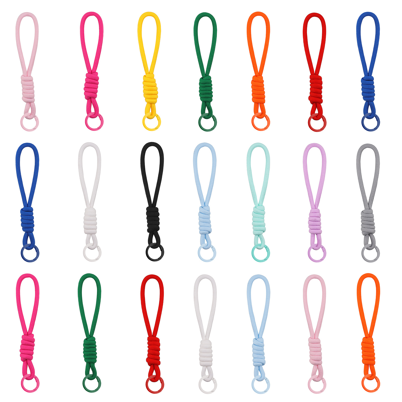 Popular Creative Simple Mobile Phone Lanyard Doll Card Holder Boarding Pass School Bag Keychain Colorfulful Braided Rope Hanging Jewelry