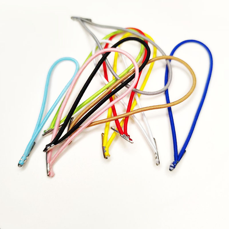 Iron buckle drawstring buckle elastic rope two ends buckle rubber band small line folder mask buckle elastic rope