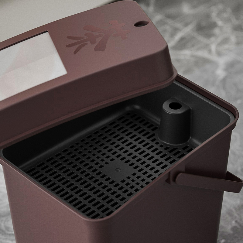 Filter bucket tea bucket household drainage bucket with lid strainer draining trash can waste bucket tea set accessories tea residue bucket